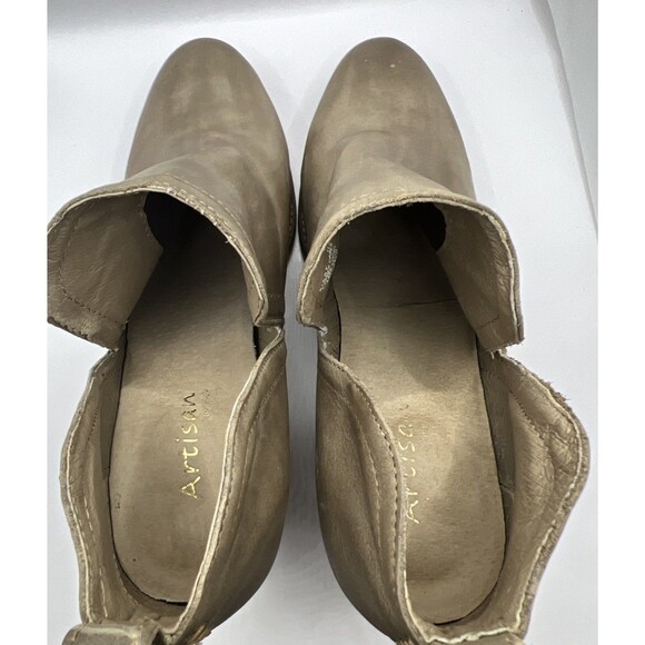 ARTISAN BY ZIGI Womens Brown Sindy Slip On Leather Booties High Heel Shoes 11 M - Picture 12 of 13